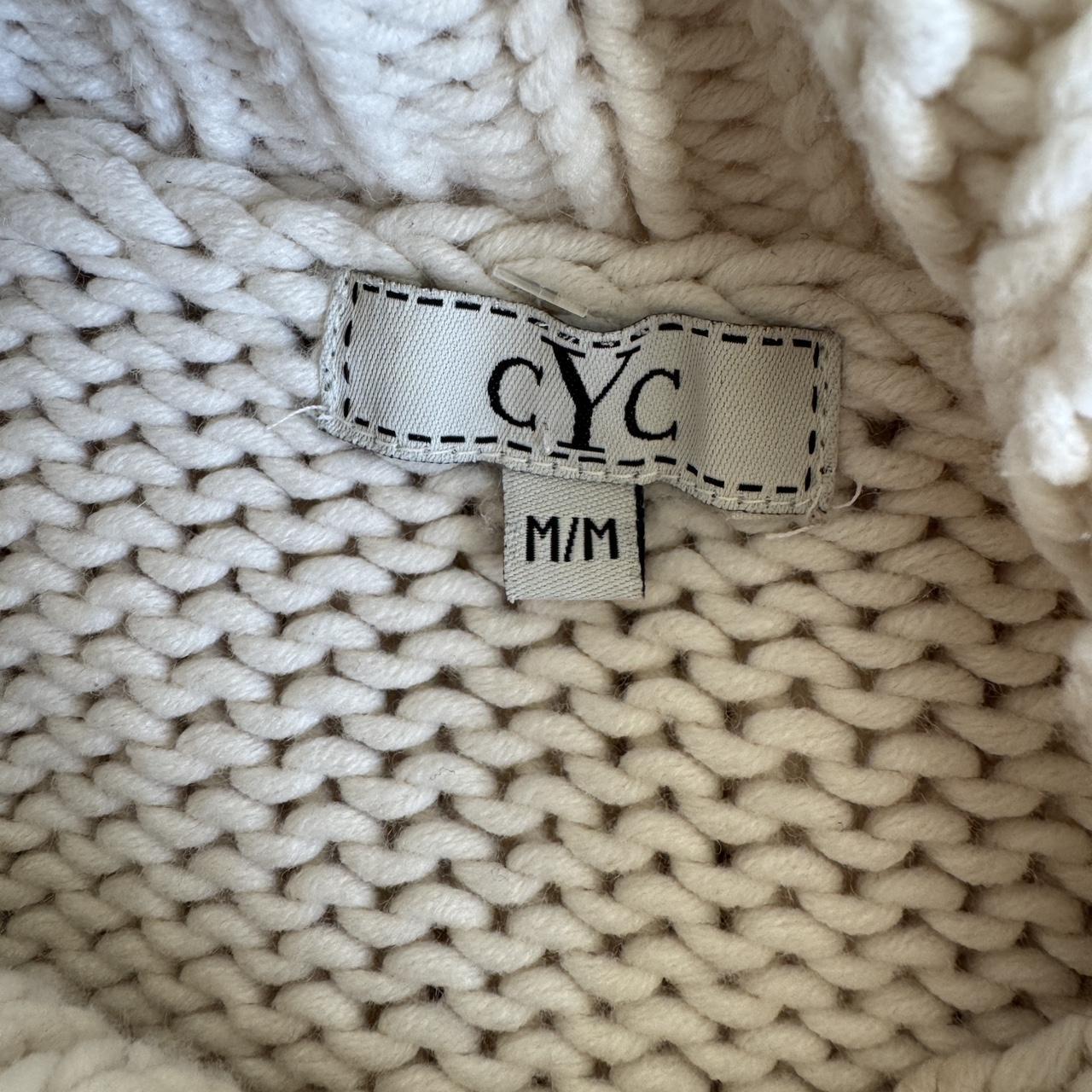 Y2K cream bell sleeve sweater (M)