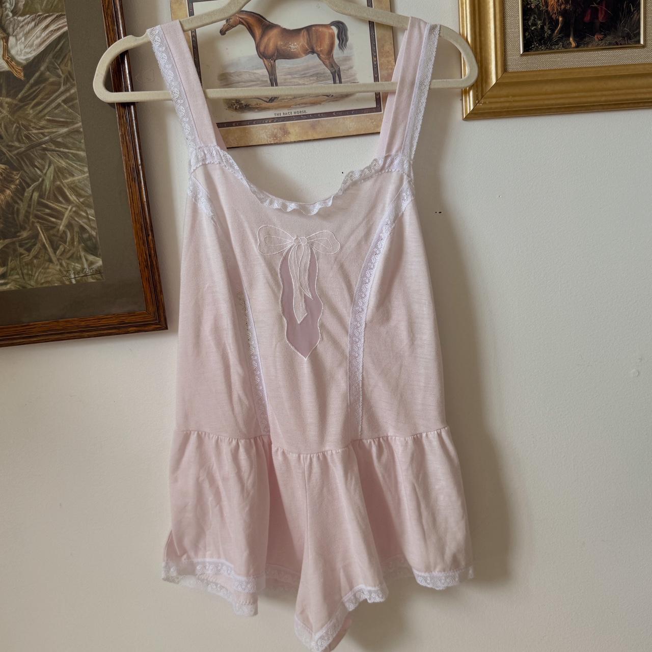 Bow lace vintage romper (M/L)