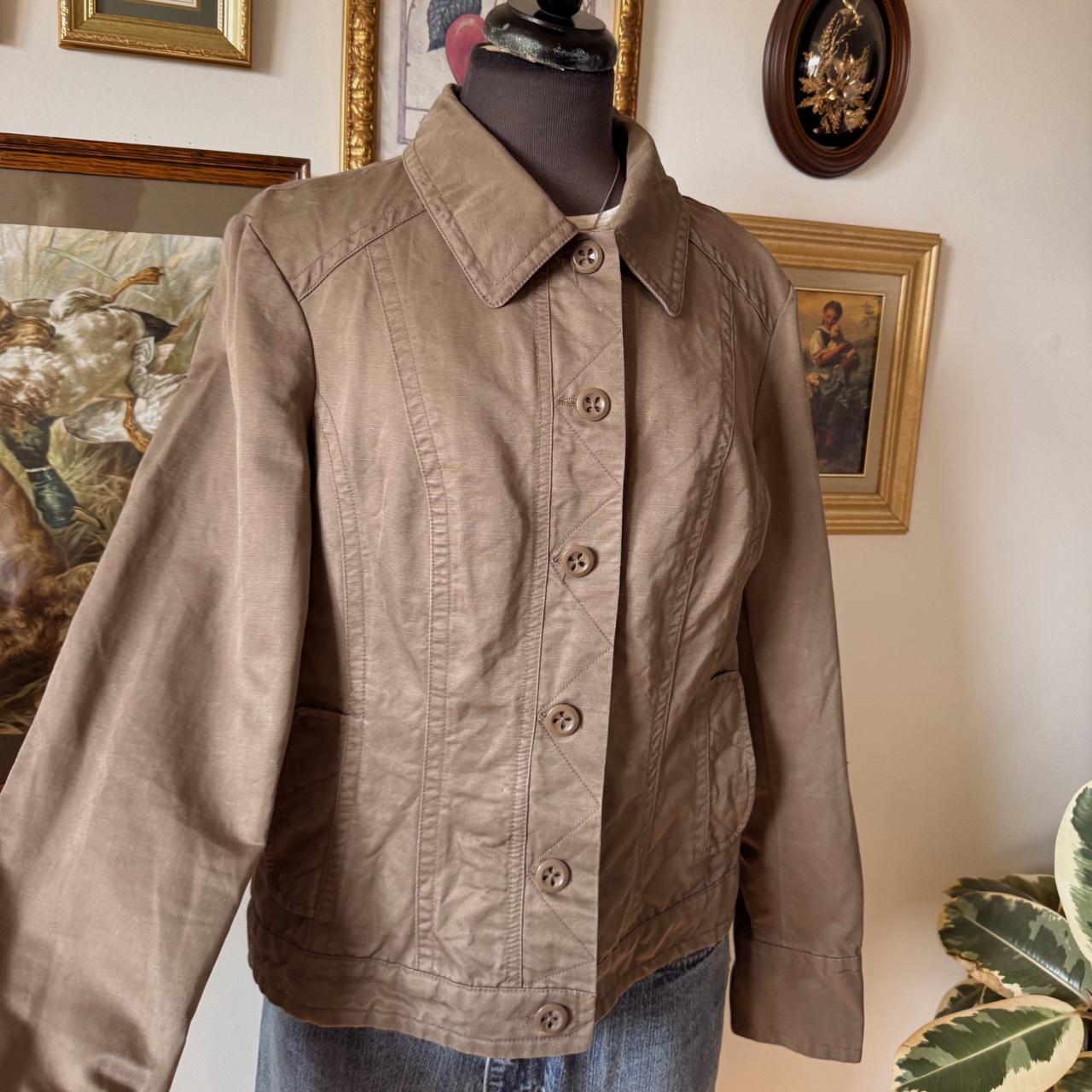 Brown linen blend jacket (M)