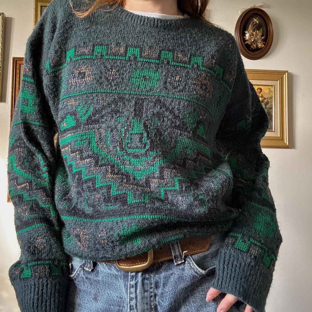 Vintage cabin knit sweater (L)
