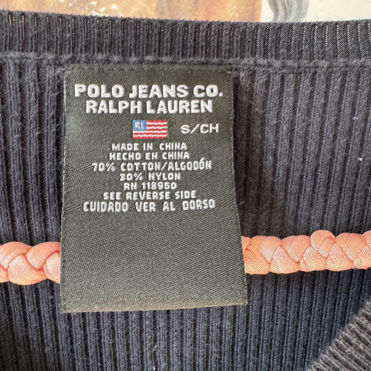 Ralph Lauren navy v-neck sweater (S)