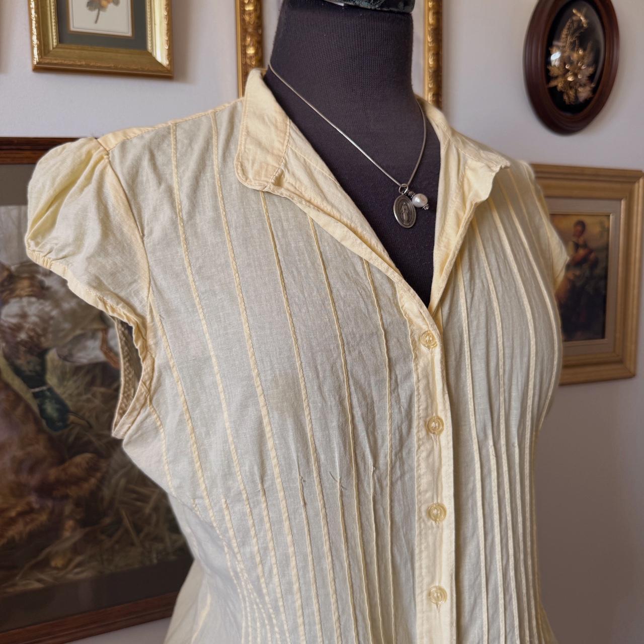 Butter yellow cotton blouse (XL)