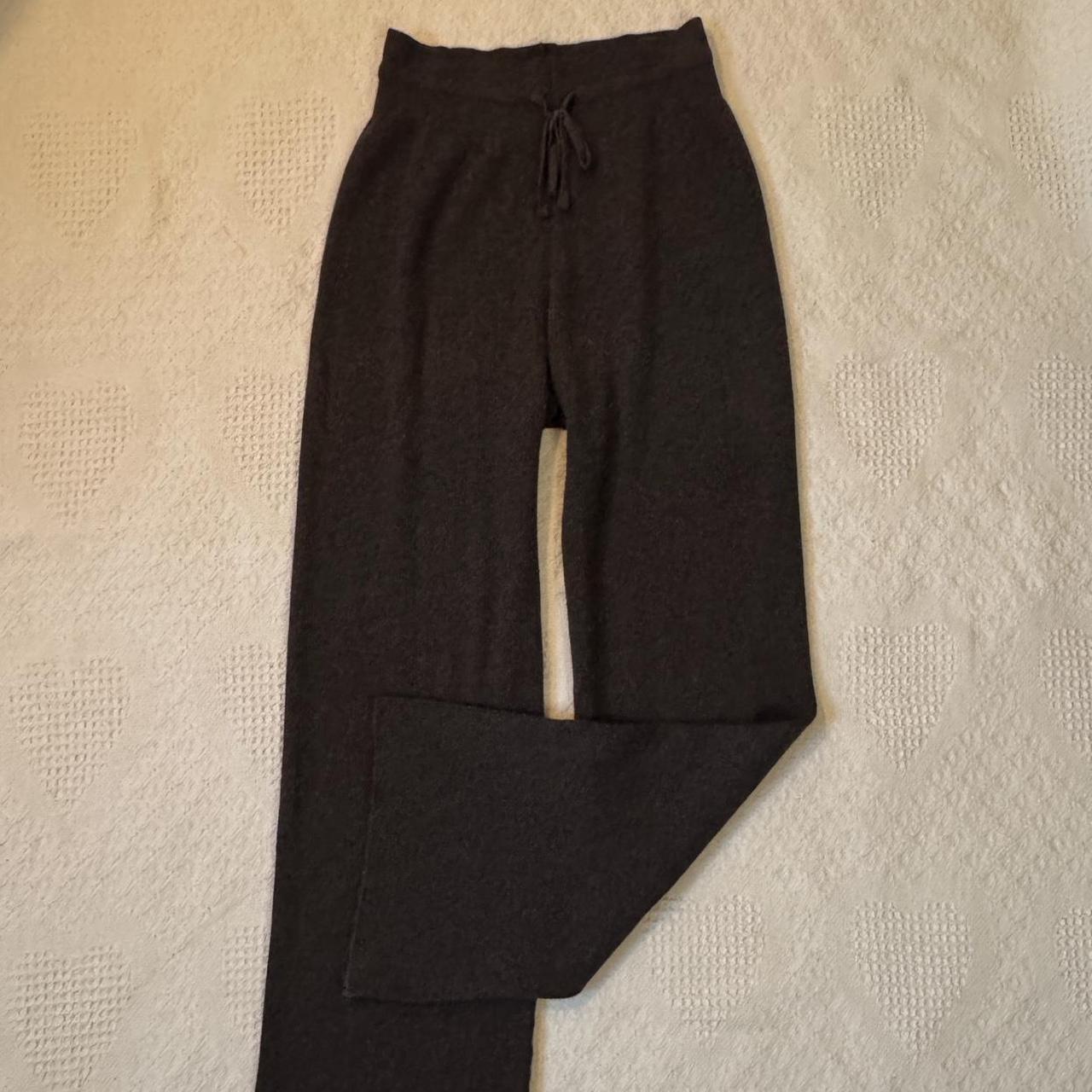 Charcoal grey ribbed lounge pants (S)