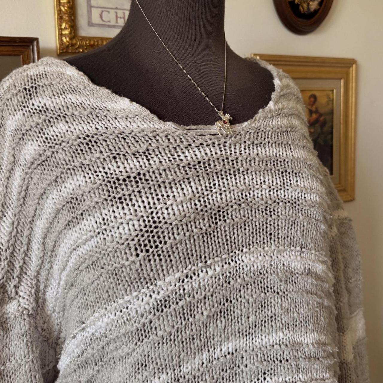 Grey slouchy knit sweater (M)