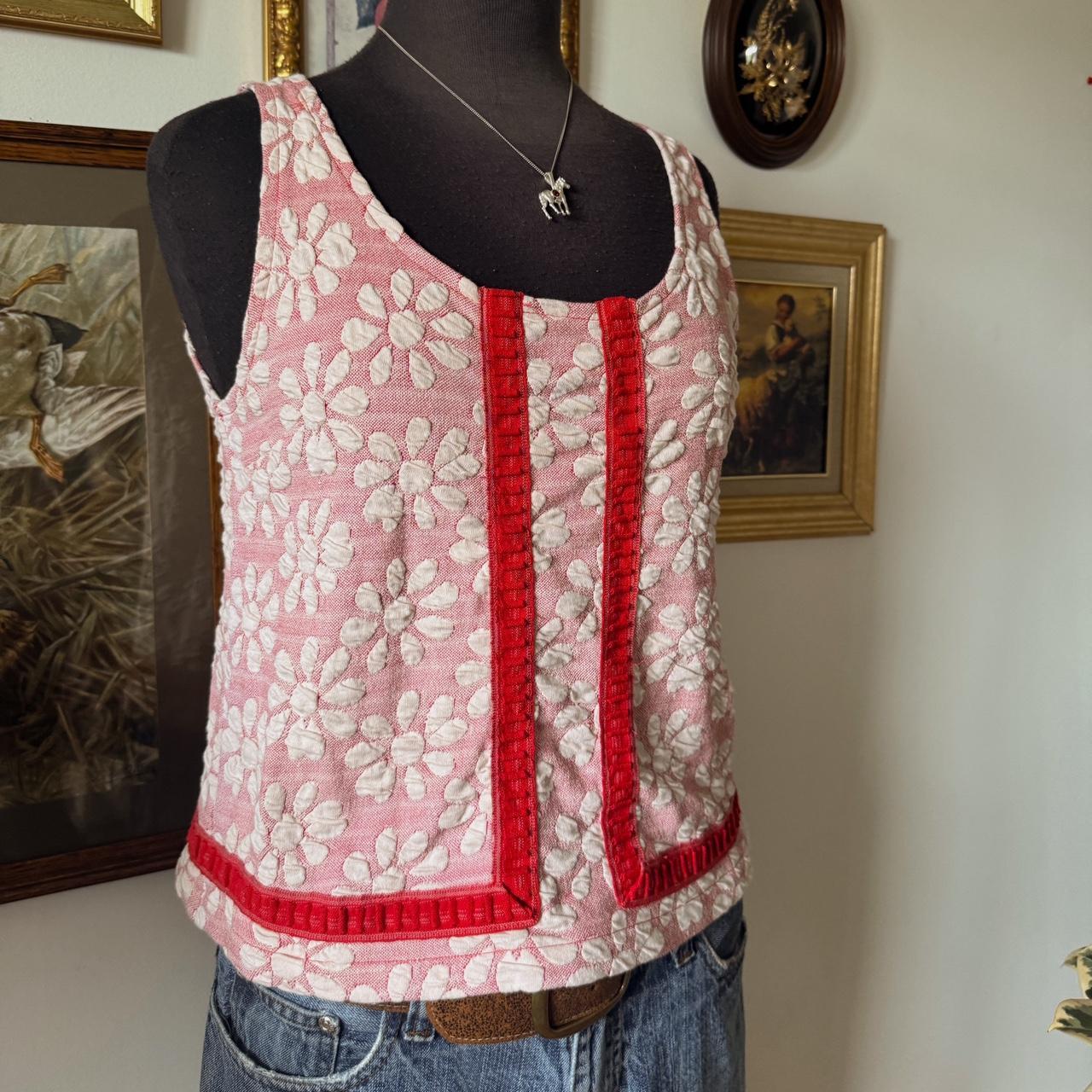 Pink floral summer tank (S/M)