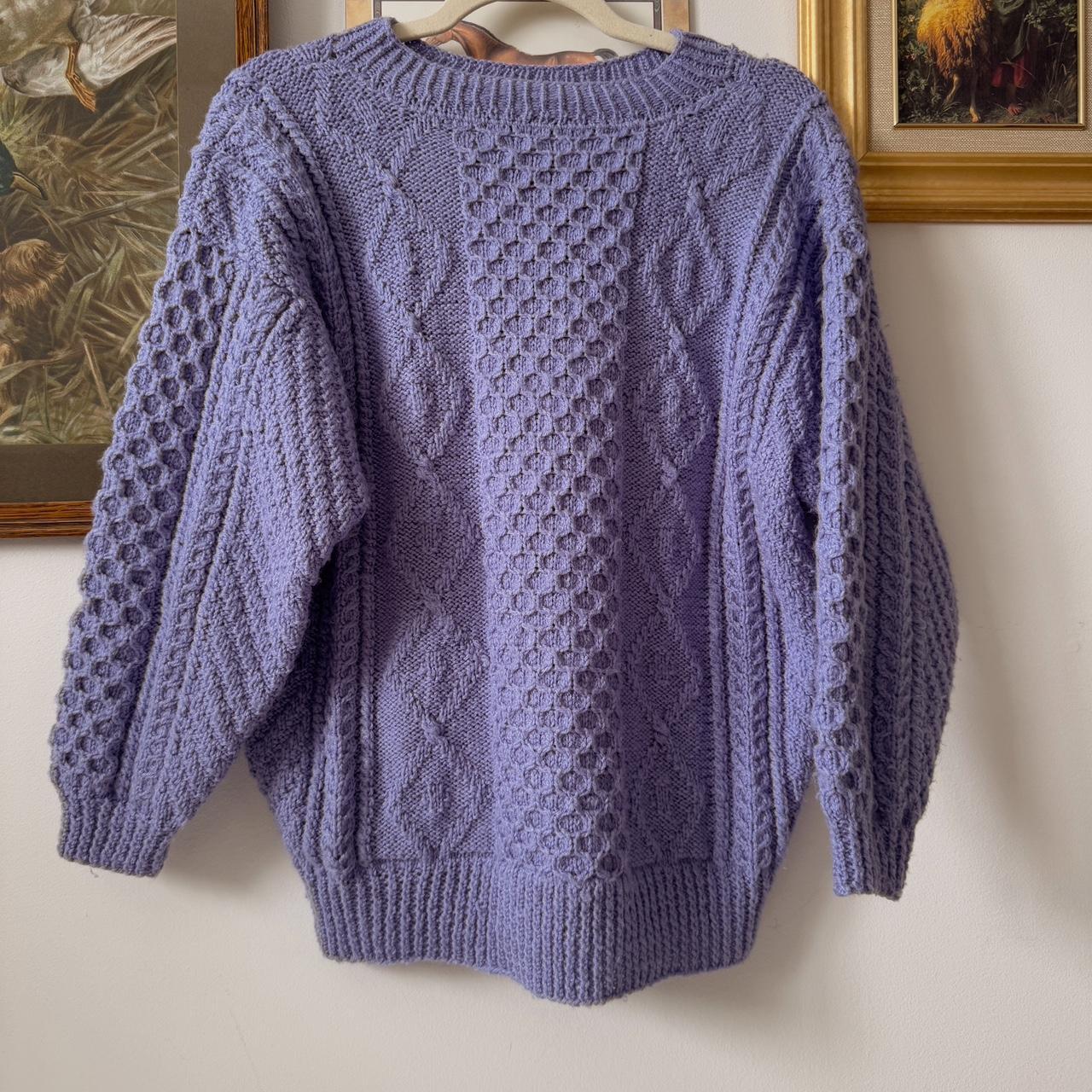 Lavender cable knit sweater (S)