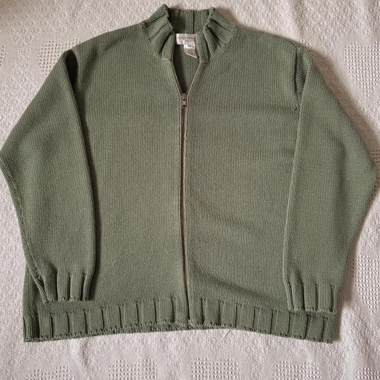 Sage green knit jumper (XL)