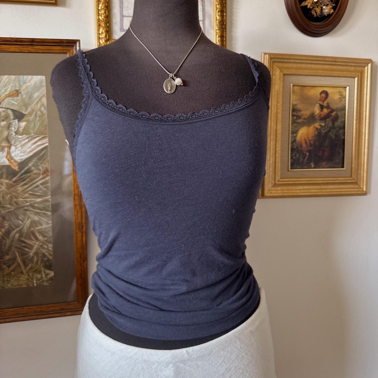 Navy lace trim camisole (S)