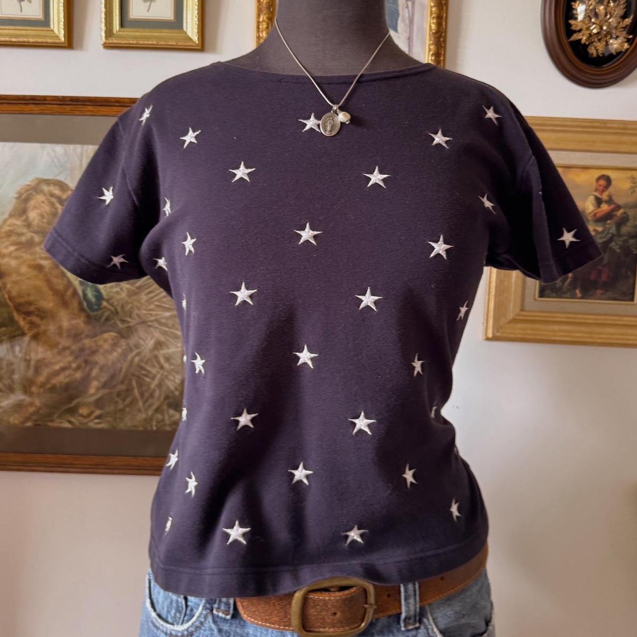 Navy star tee (L)