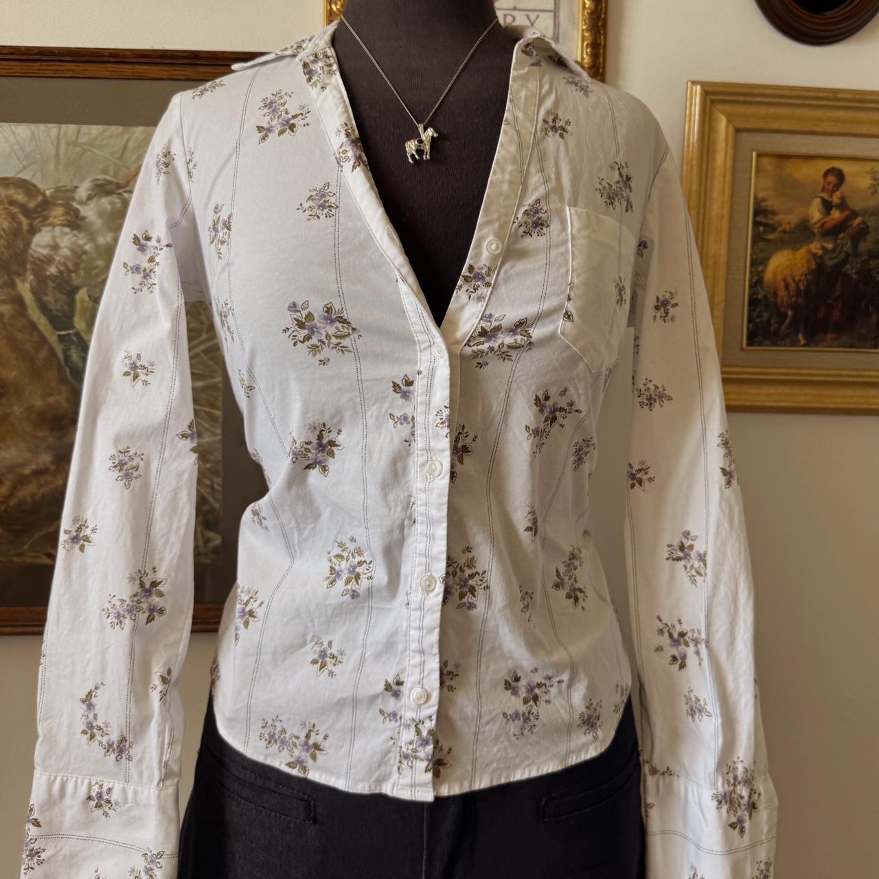 Western floral button up (S)