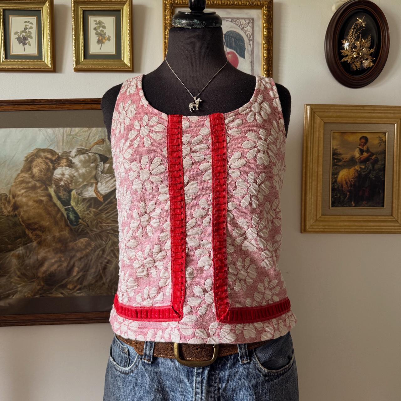 Pink floral summer tank (S/M)