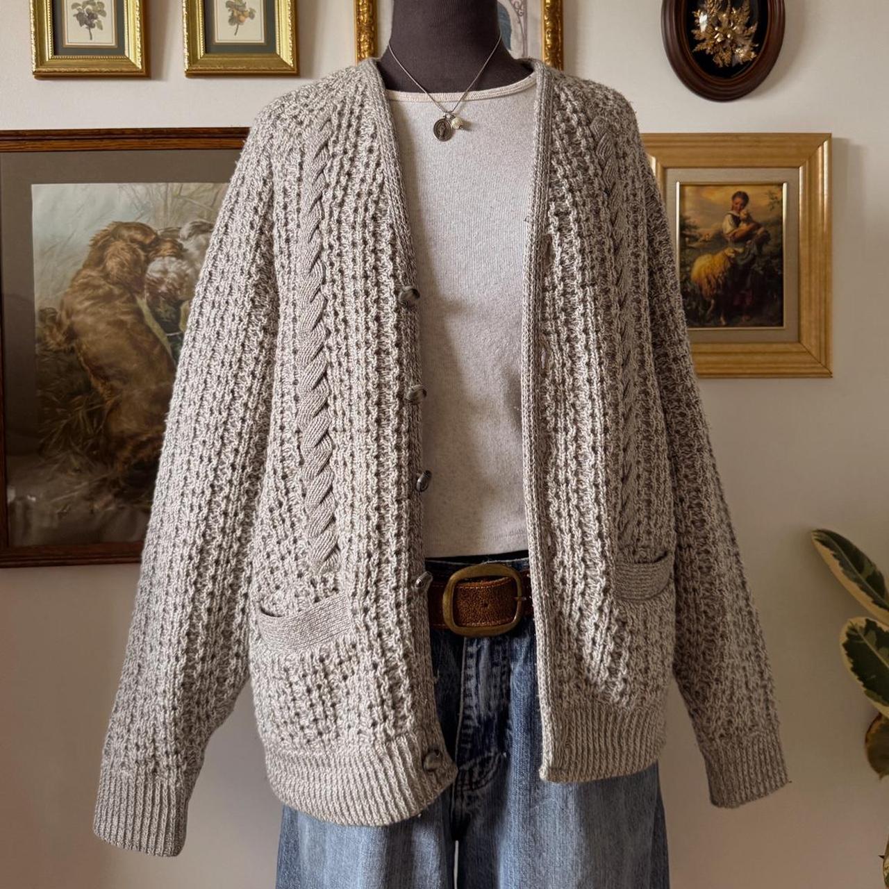 Slouch grey knit cardigan (M/L)