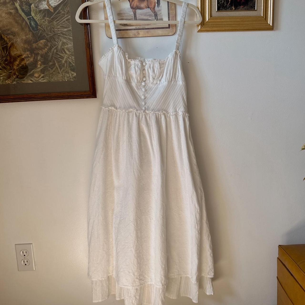 White princess midi dress (M)