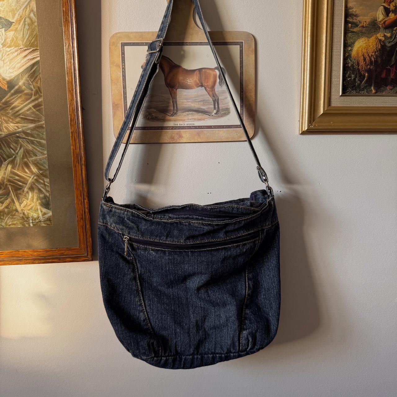 Denim bucket bag