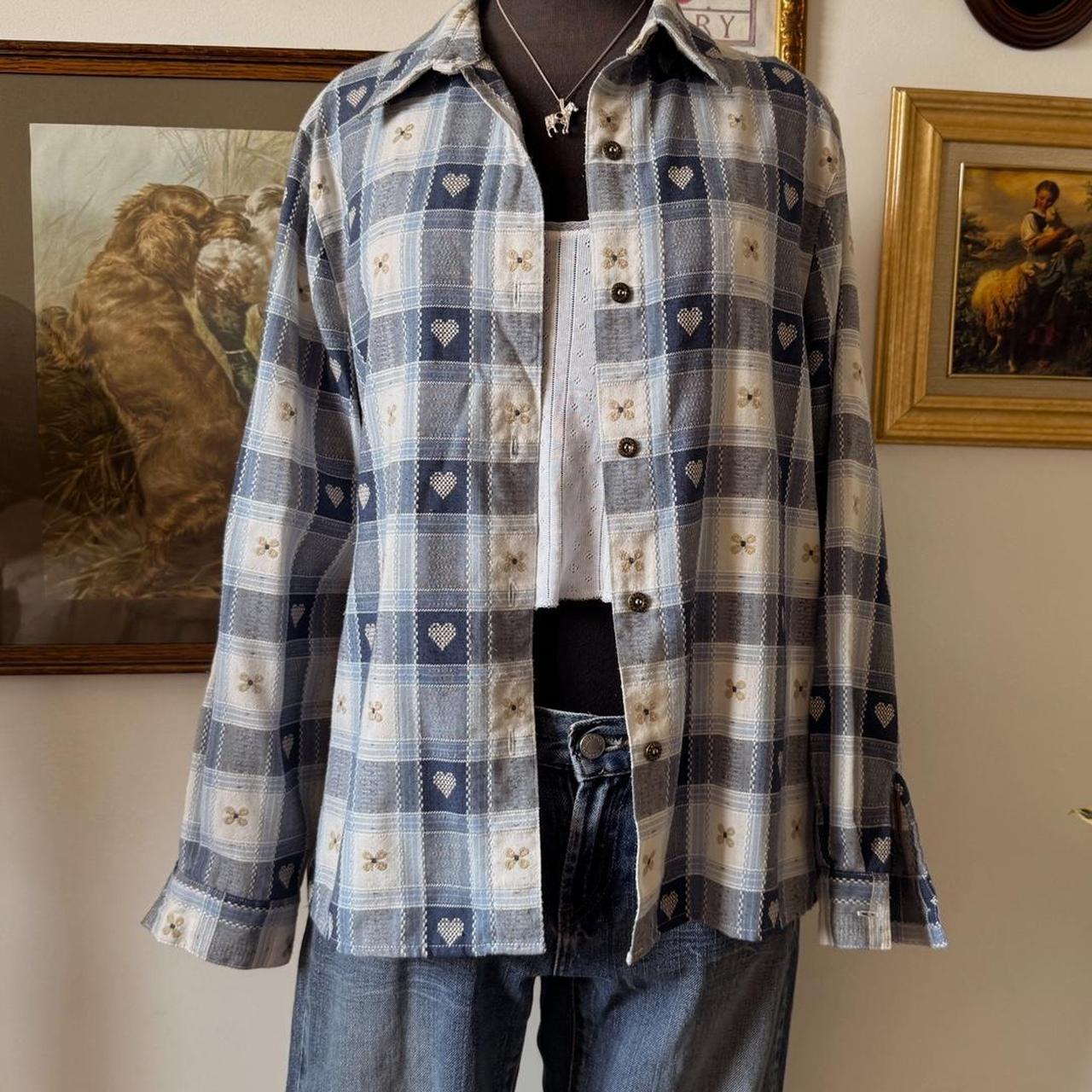 Blue cottage button up (L)
