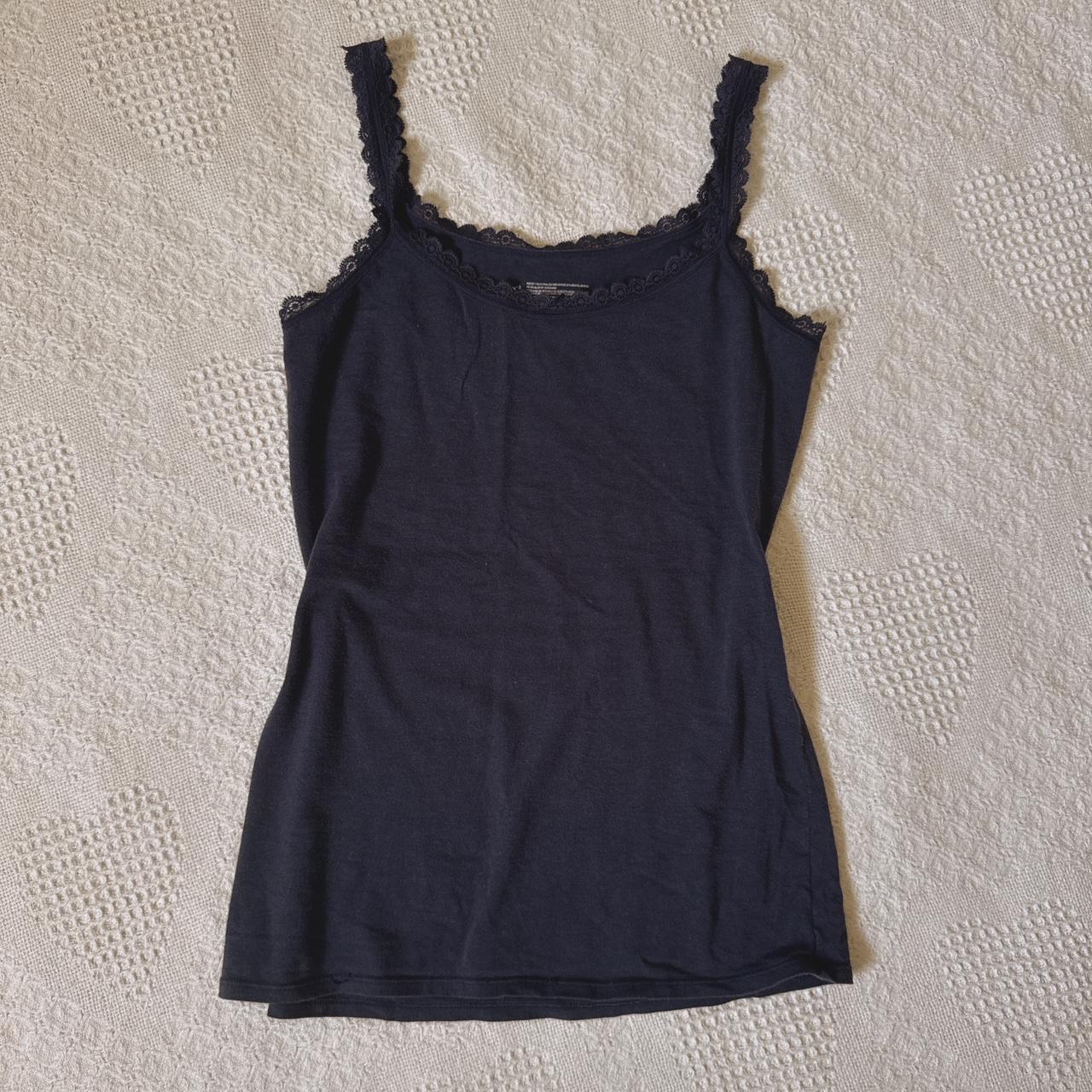 Navy lace trim camisole (S)