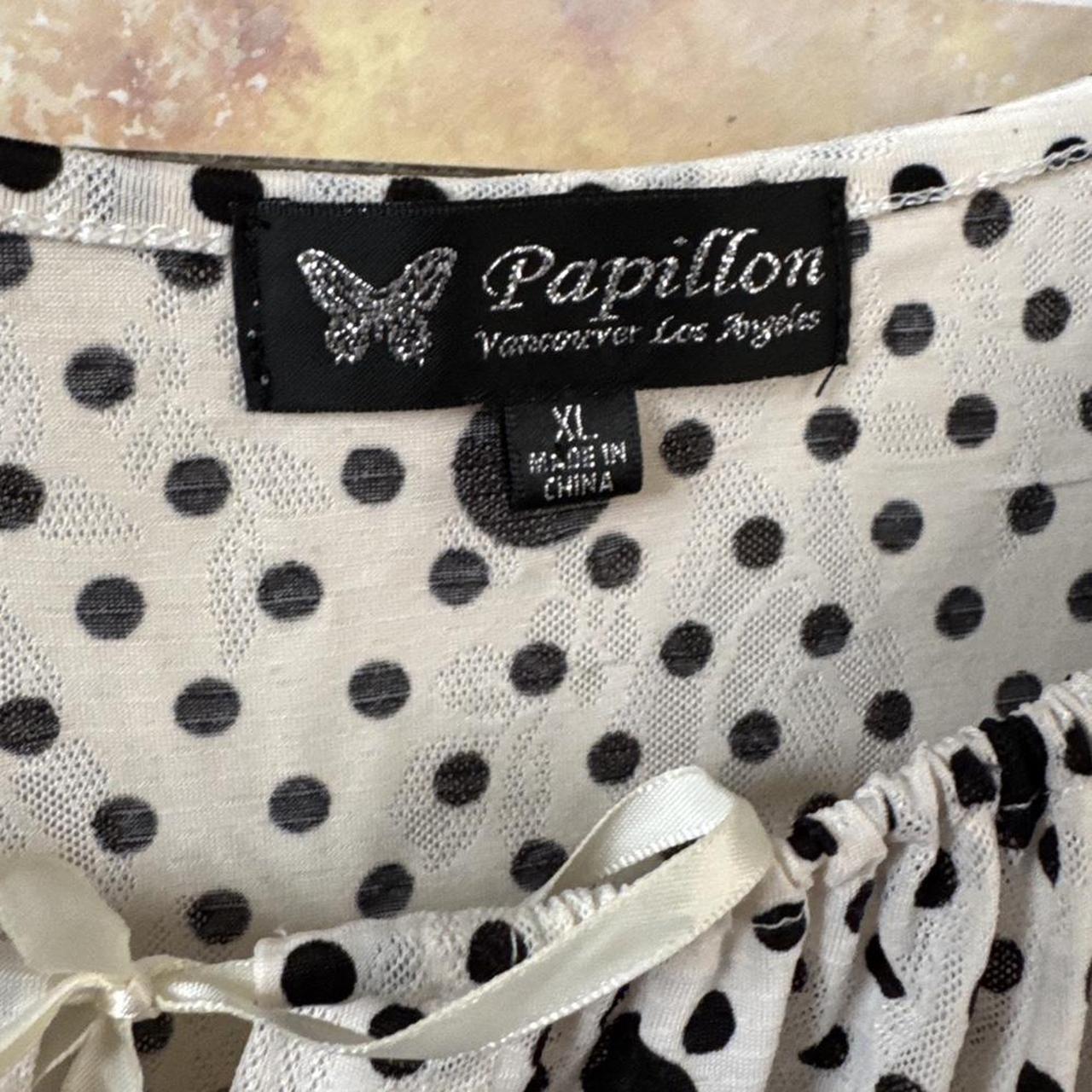 Polka dot milkmaid blouse (XL)