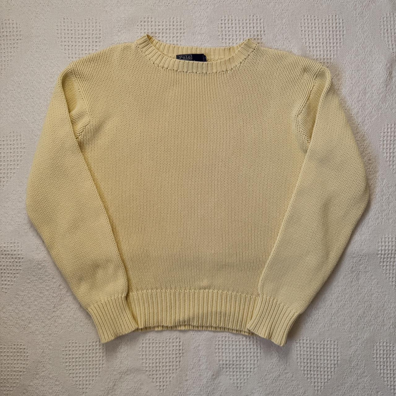 Canary yellow Ralph Lauren knit jumper (L)