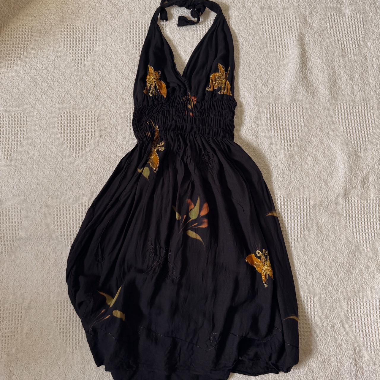 Y2K butterfly halter dress (M)