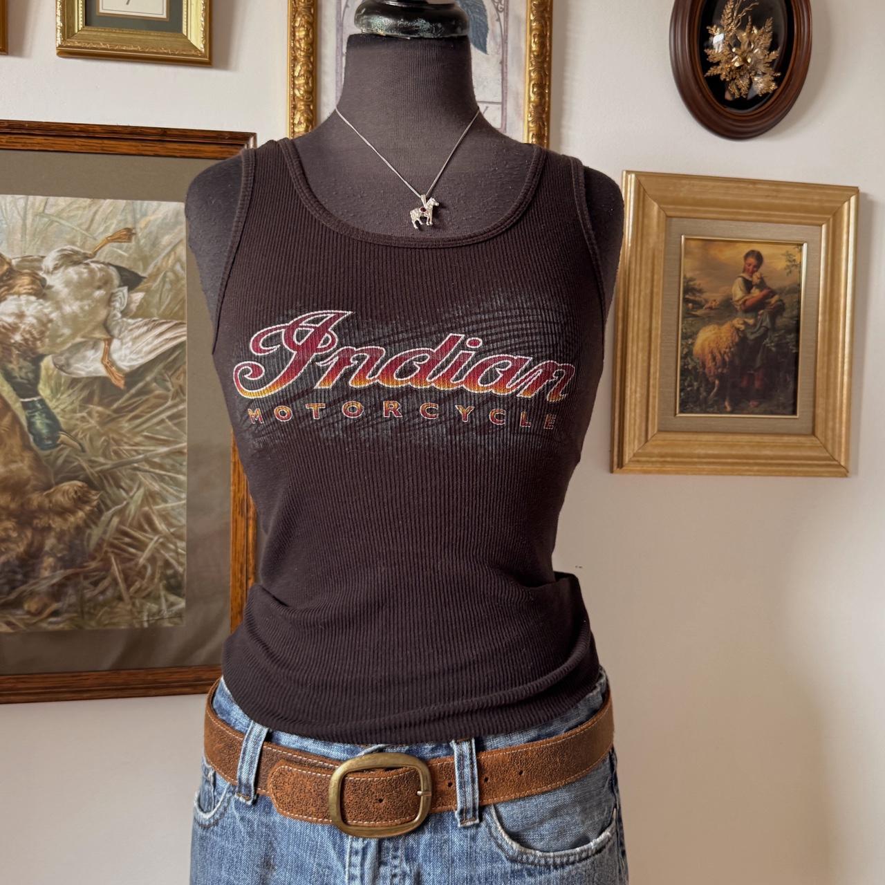 Black cotton motorcycle tank (S)