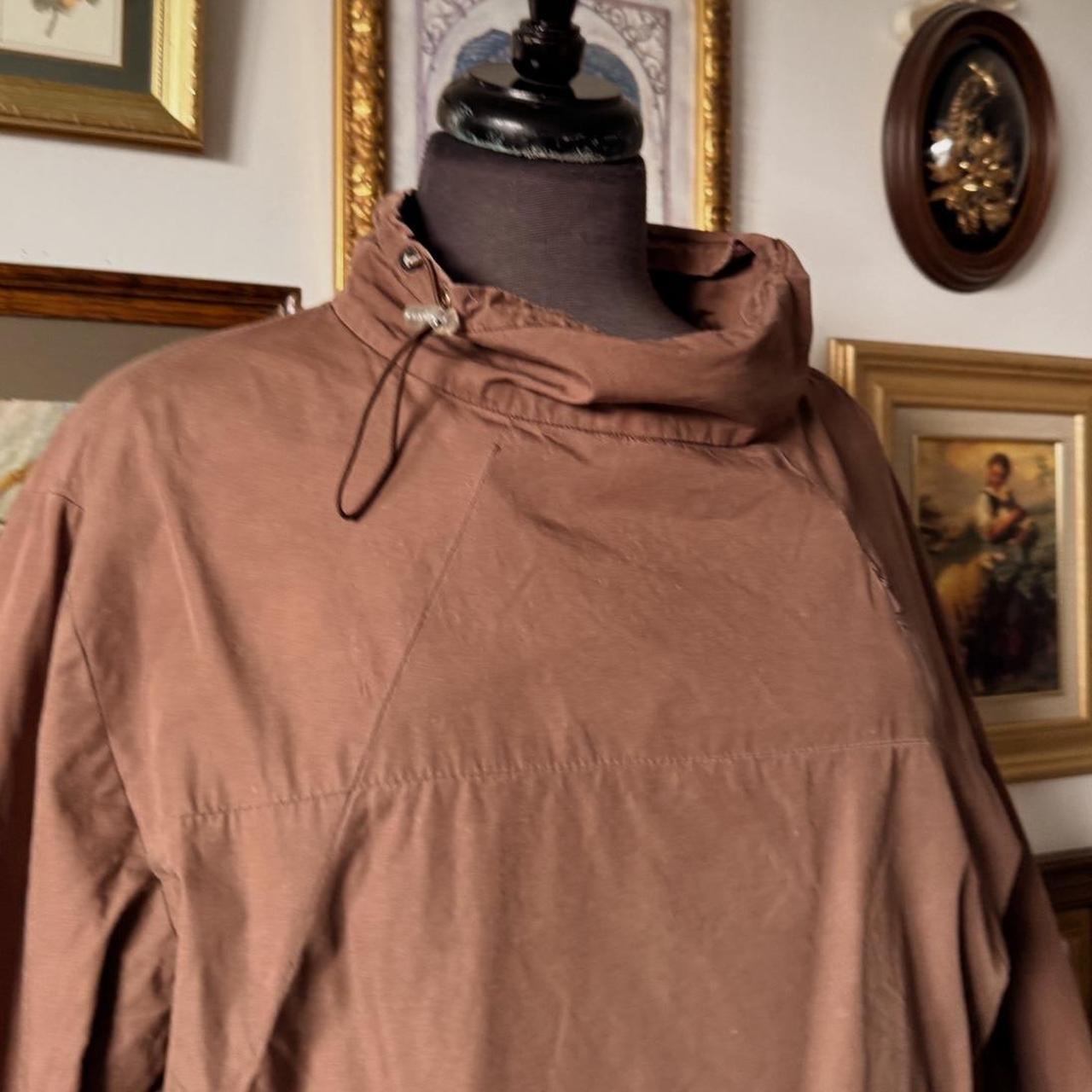 Earthy brown mock neck jacket (L)