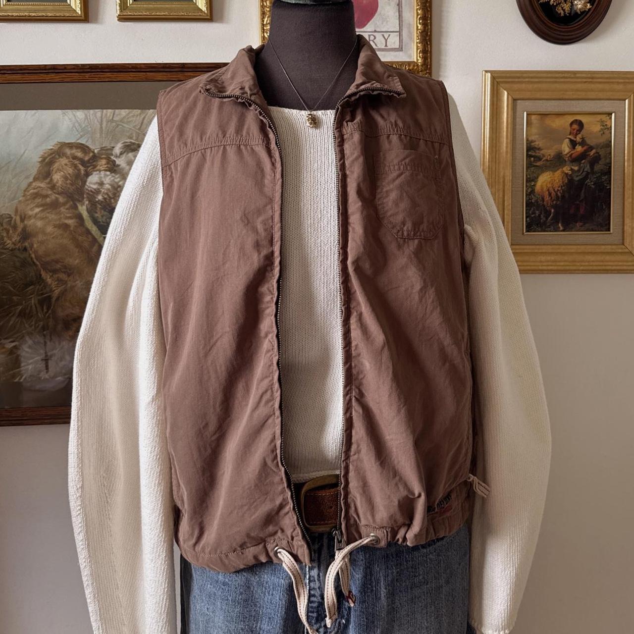 Earthy brown utility vest (M)