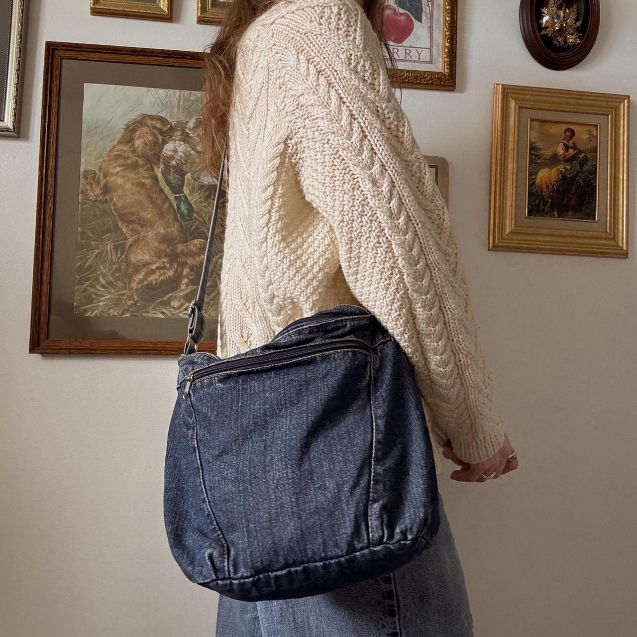 Denim bucket bag
