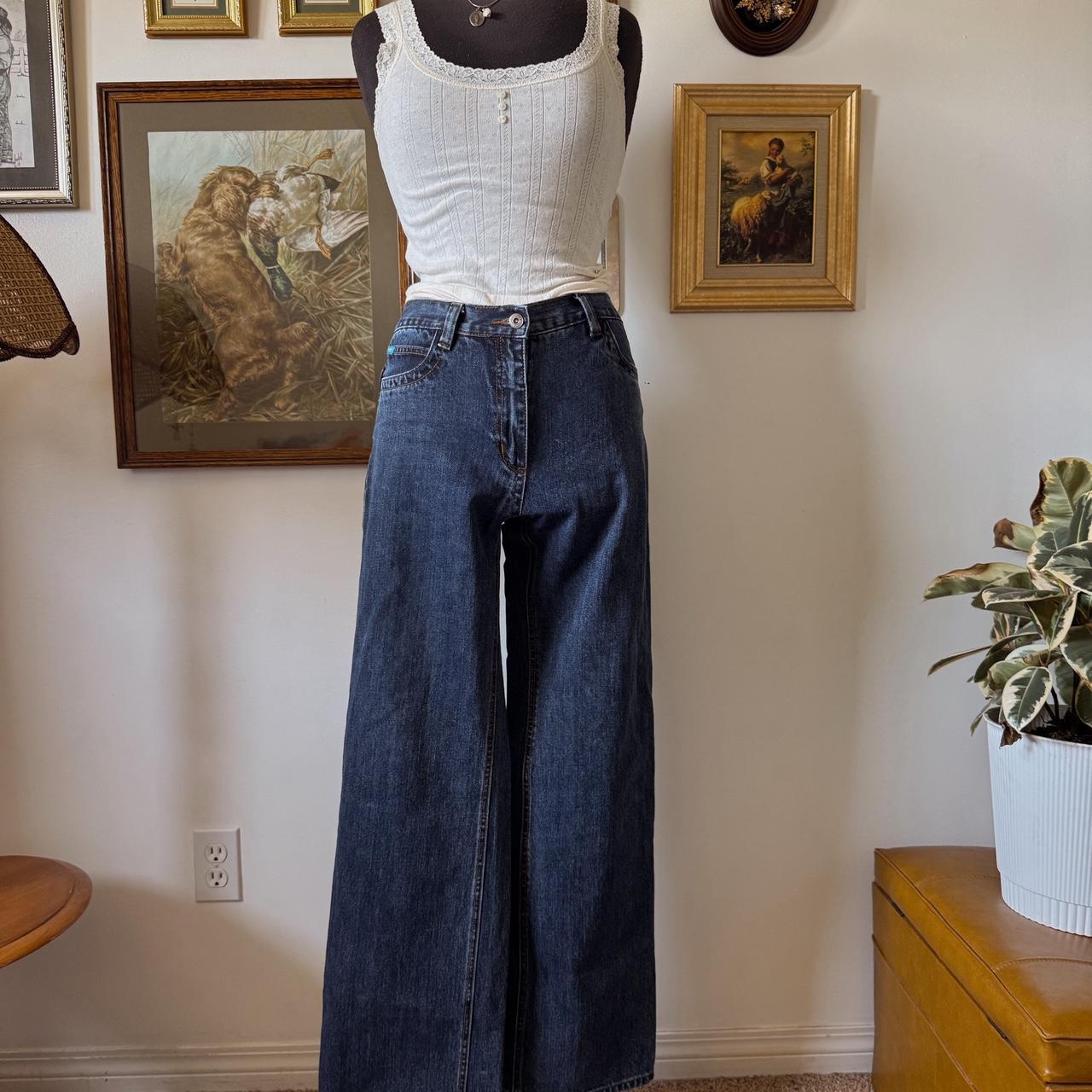 Dark wash straight leg jeans (S)