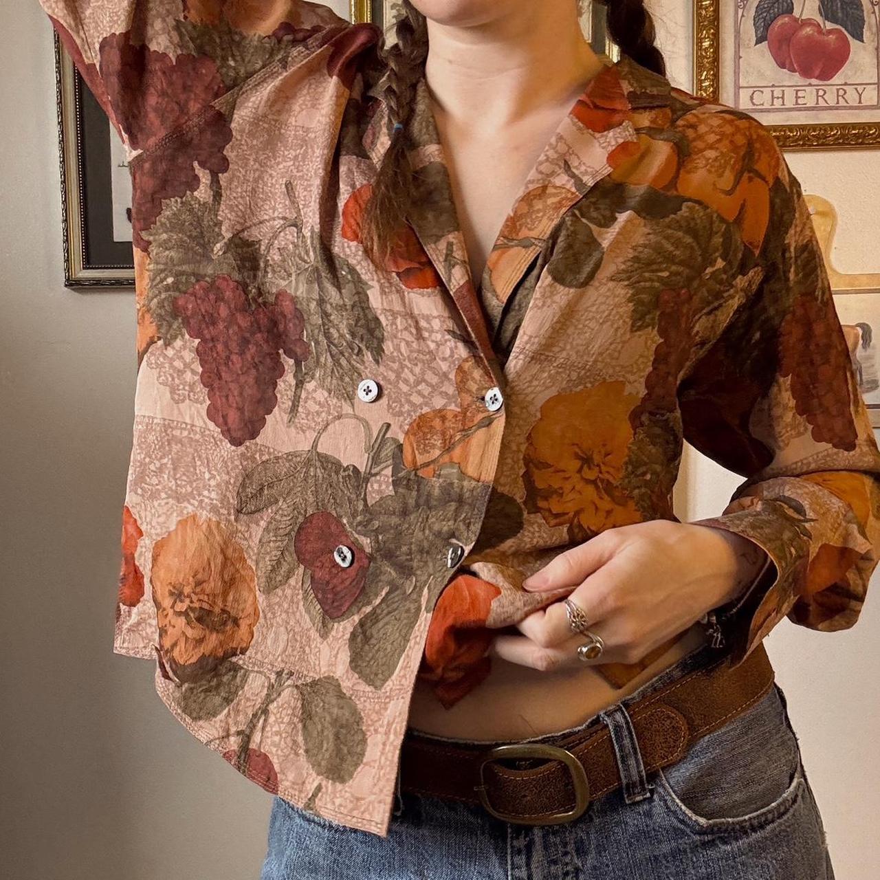Vintage fruits blouse (M)