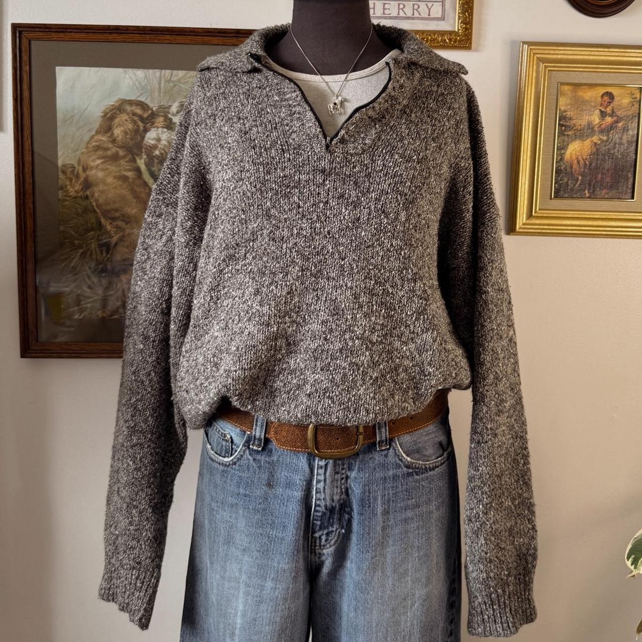 90s grey pullover knit jumper (XL)
