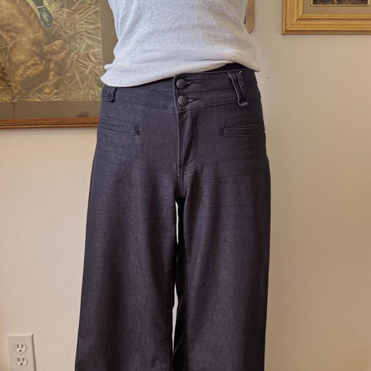 Dark navy wide leg trouser (S)