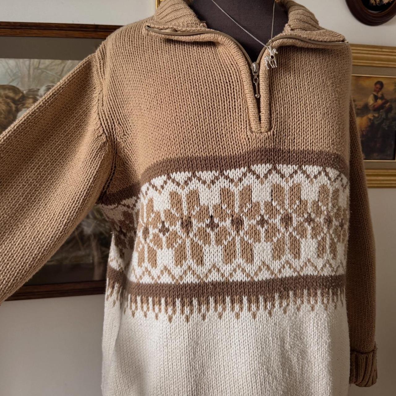 Earthy boho flower knit (S)