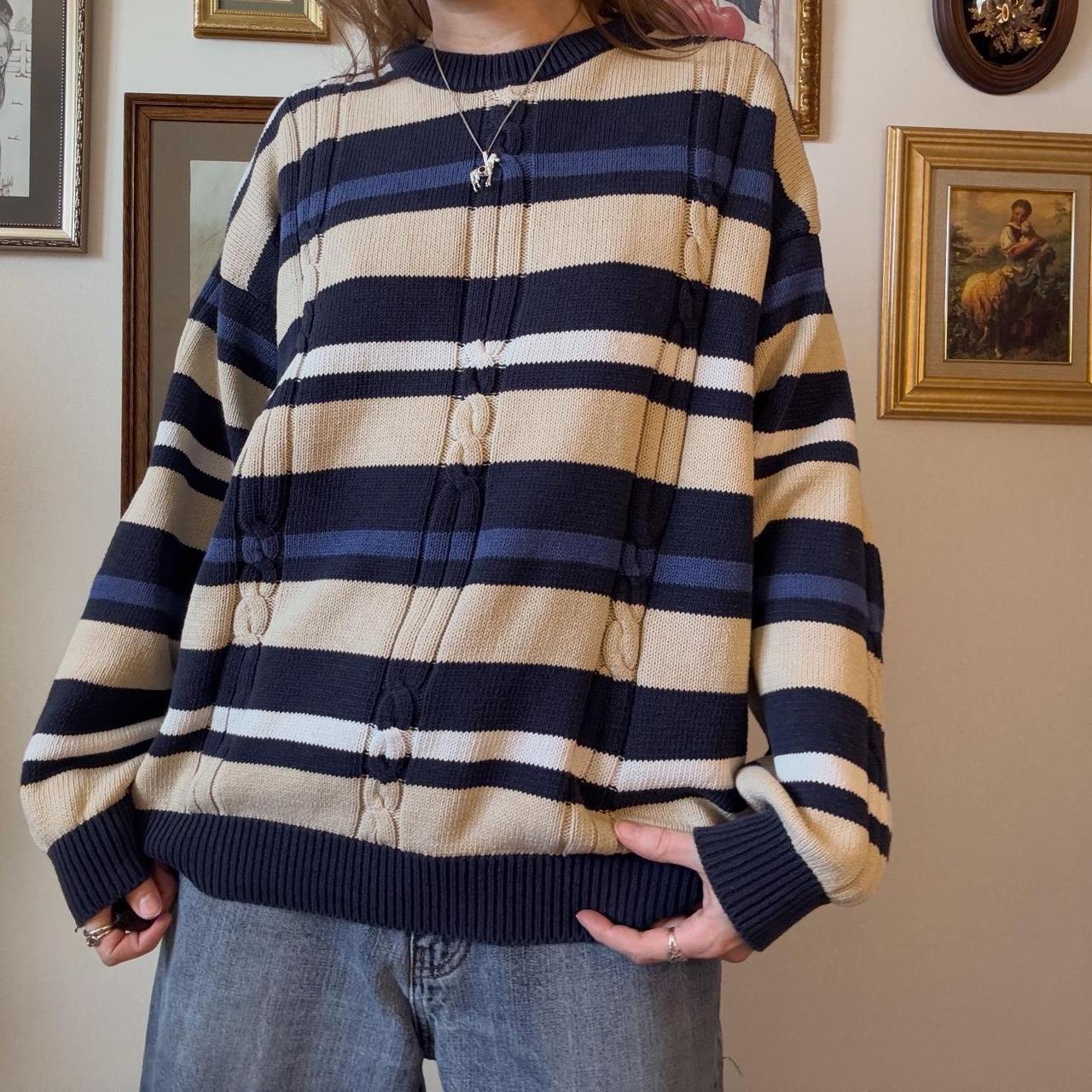 Vintage striped knit jumper (XL)
