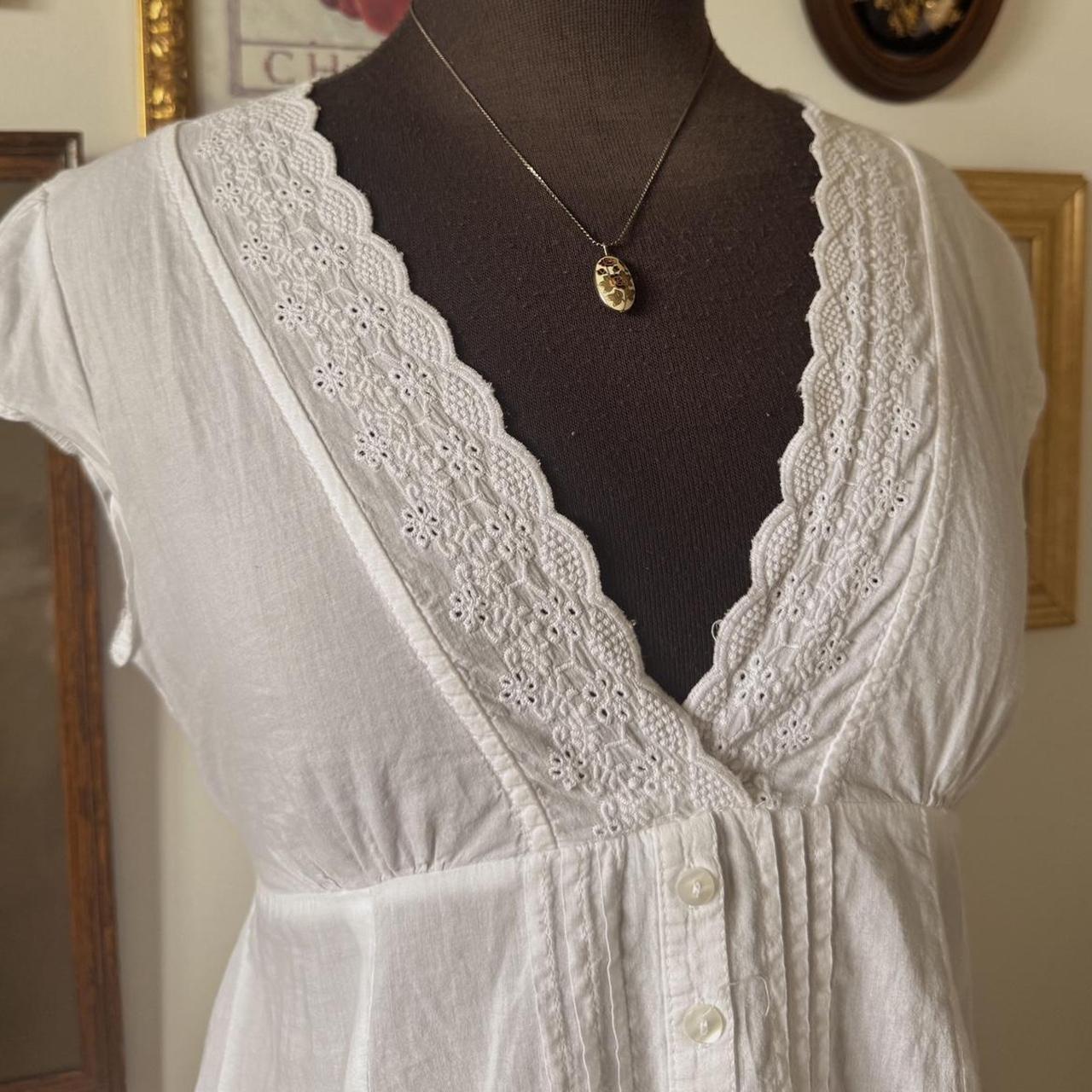 White babydoll cotton top (M)
