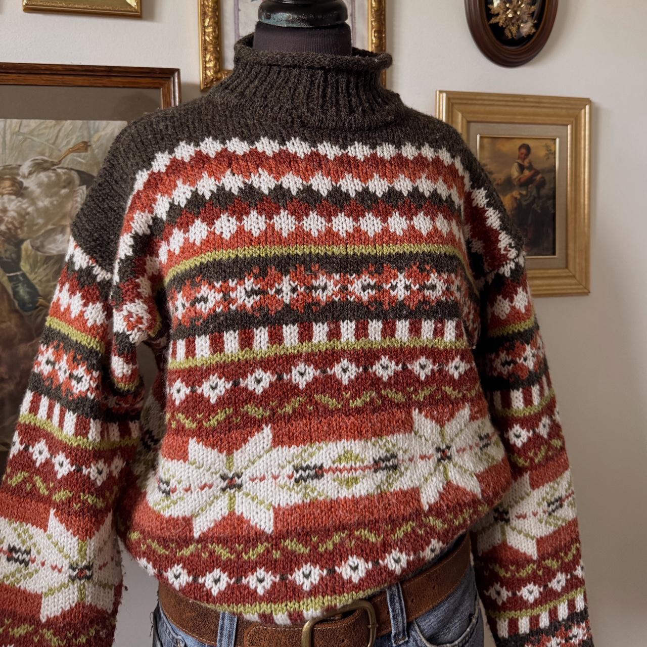 Vintage woodland knit sweater (M)