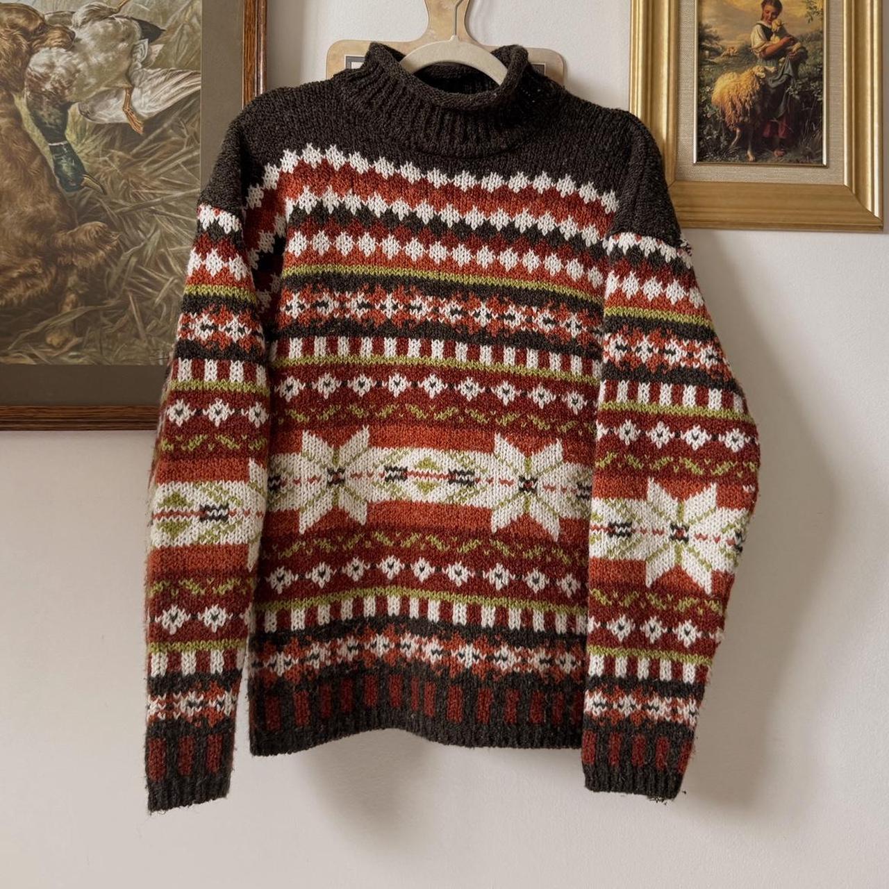 Vintage woodland knit sweater (M)