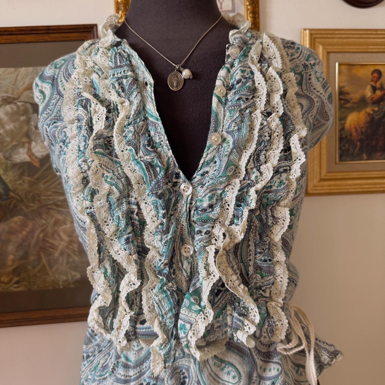 Mermaidcore boho summer top (S)