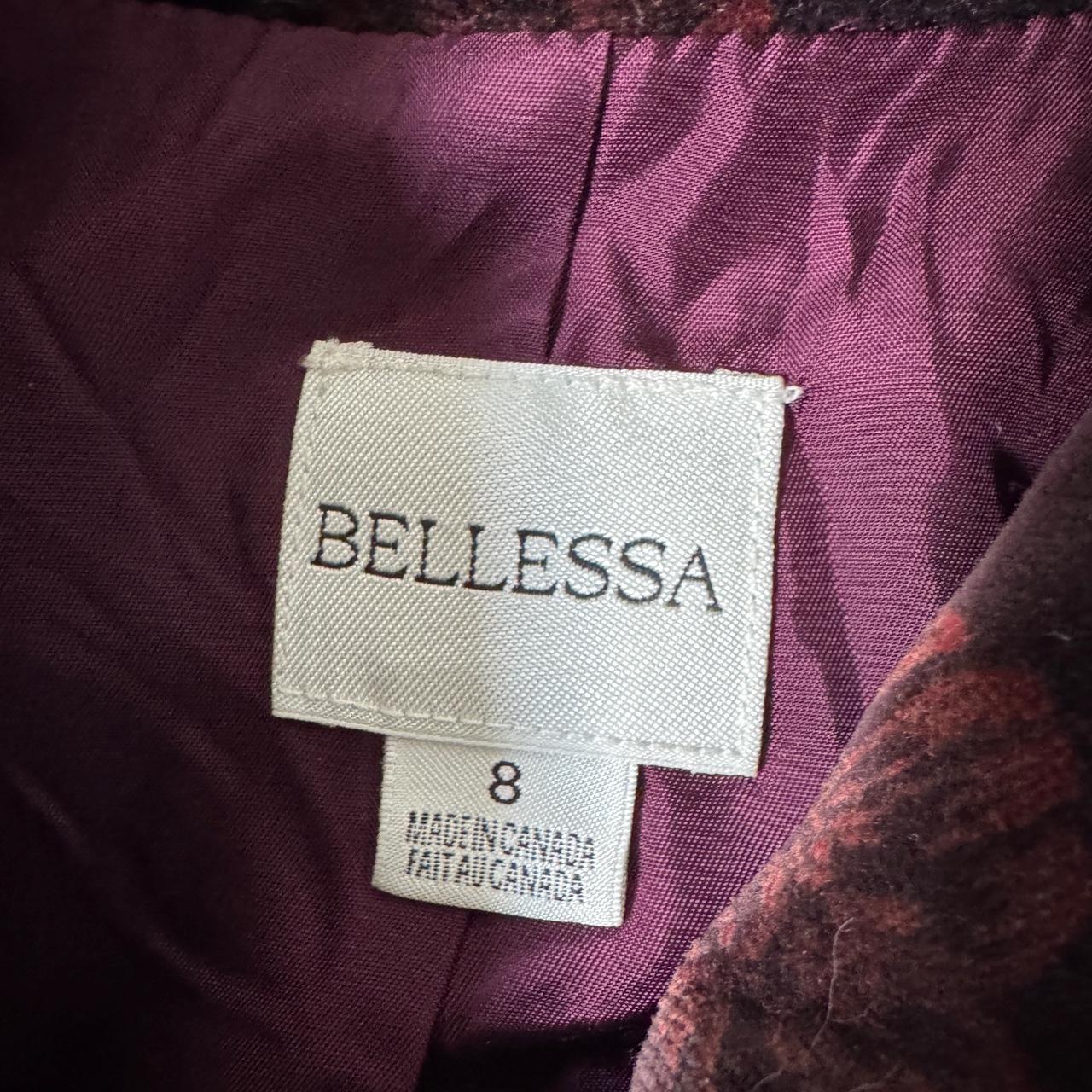 Brown floral velour jacket (M)