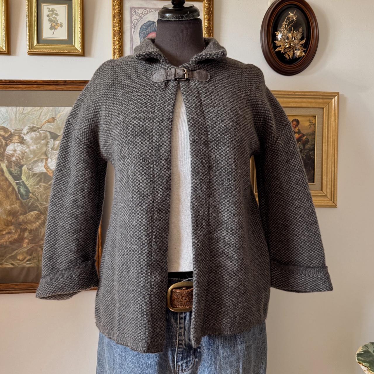 Grey wool peacoat (S)