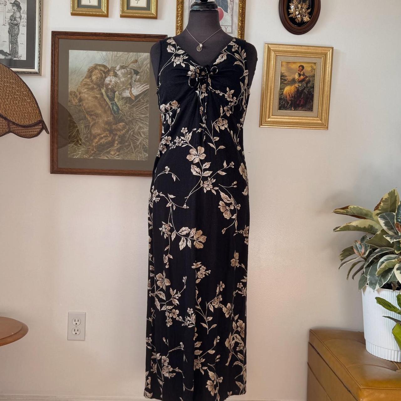 90s floral maxi dress (S)