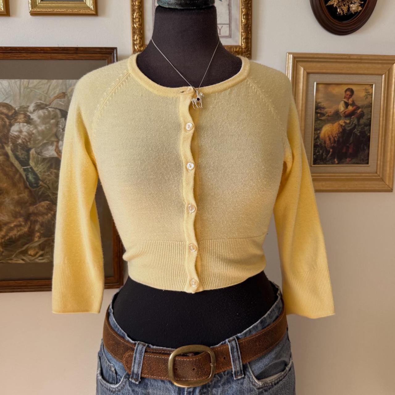 Butter yellow baby button up (XS)