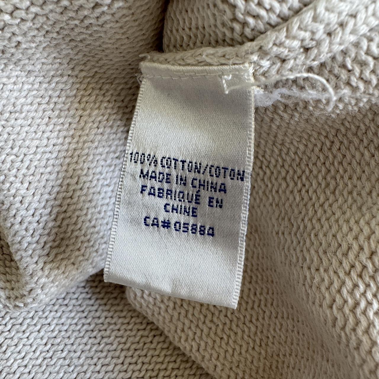 Cream cotton knit mock neck sweater (L)