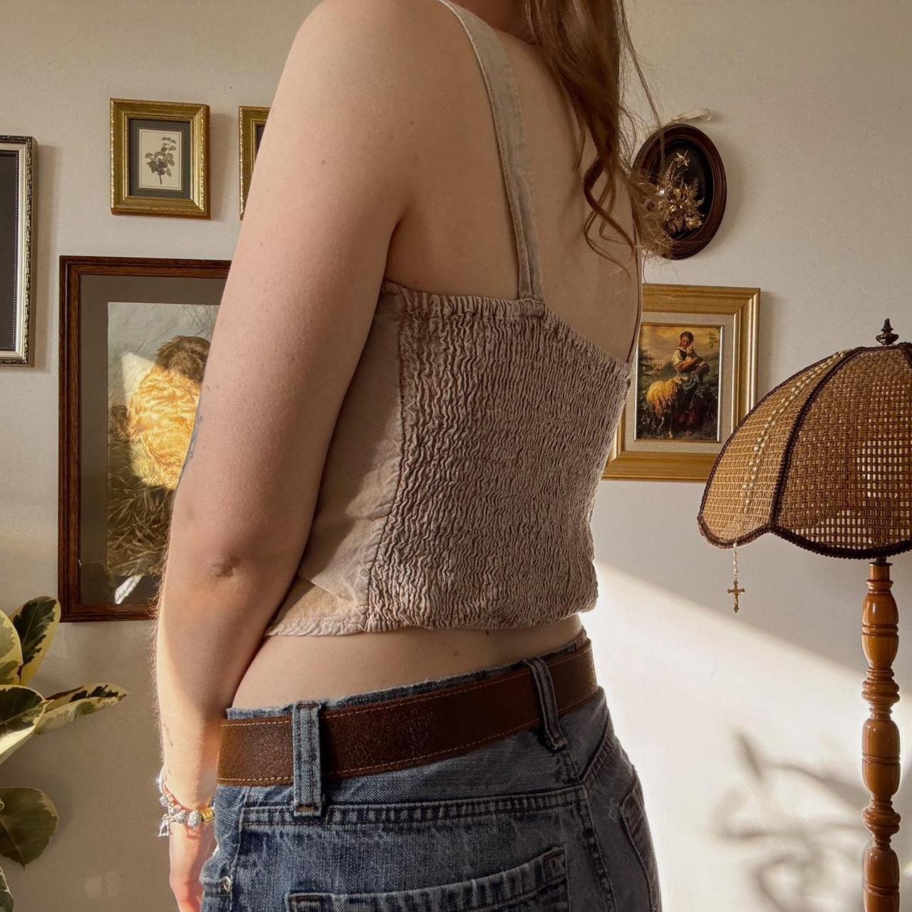 Fairy embroidery vintage tank top (S)
