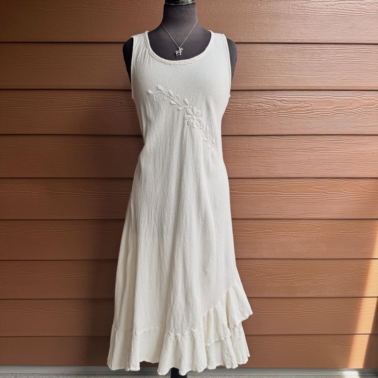 Cotton boho ruffle maxi dress (M) – Lucky's Vintage