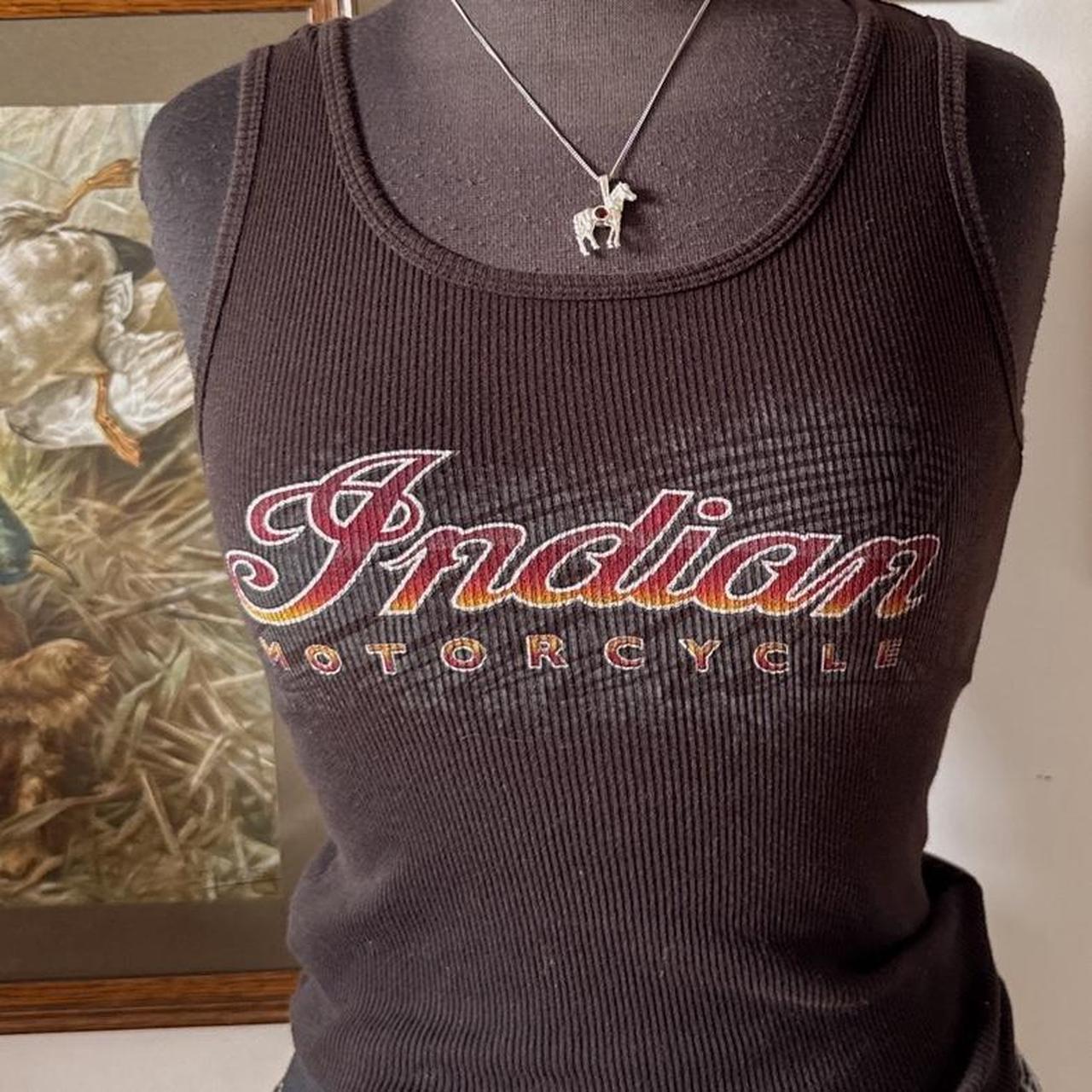 Black cotton motorcycle tank (S)