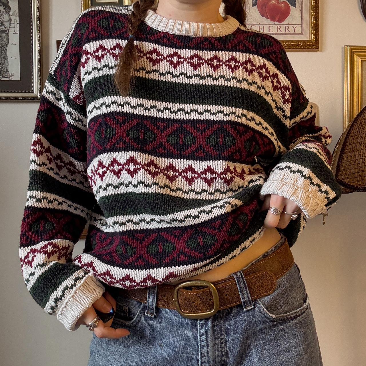 Vintage striped cottage knit (L)