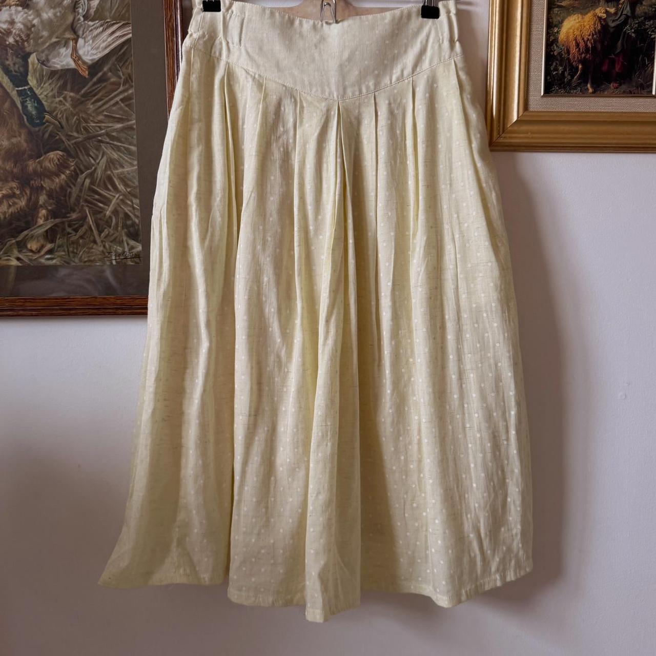 Vintage polka dot midi skirt (S)