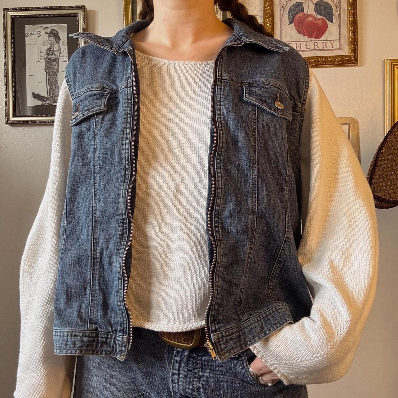 90s denim vest (L)