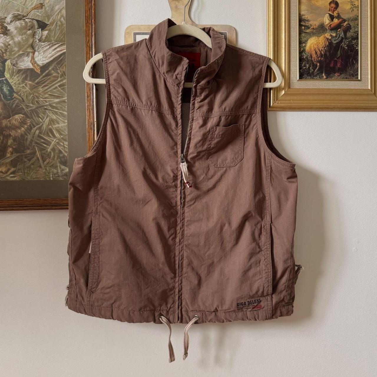 Earthy brown utility vest (M)