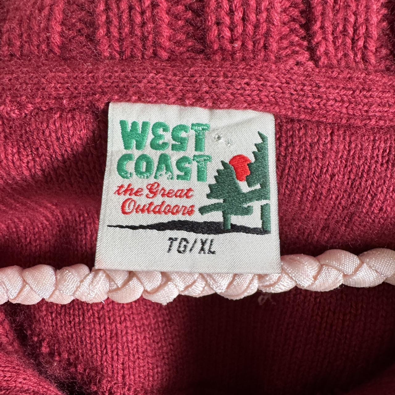 Cherry red knit sweater (XL)